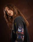 Kinga Csilla Petalo Sadie LS Tee in Washed Black