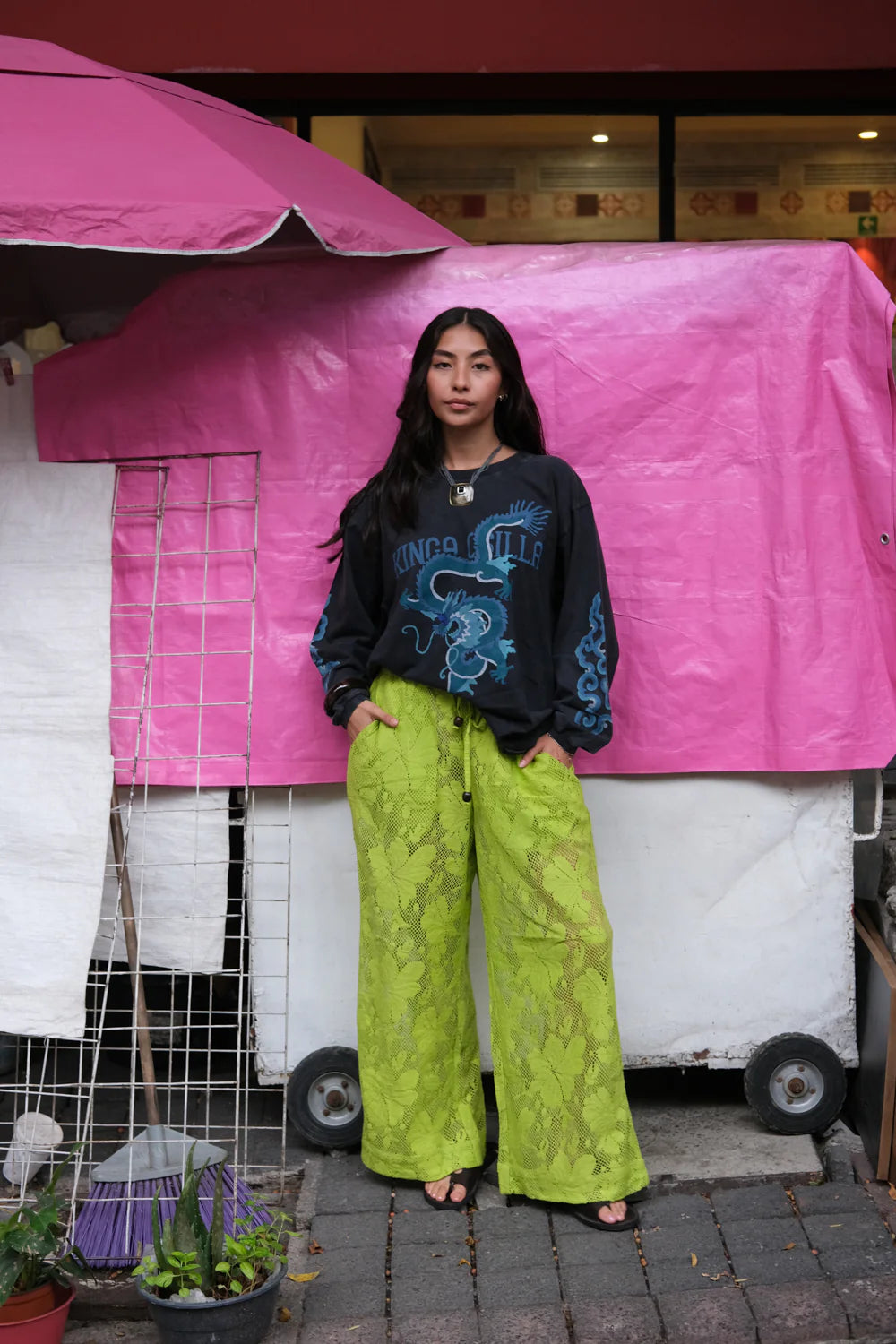 Kinga Csilla Rex Dragon Roses LS Tee