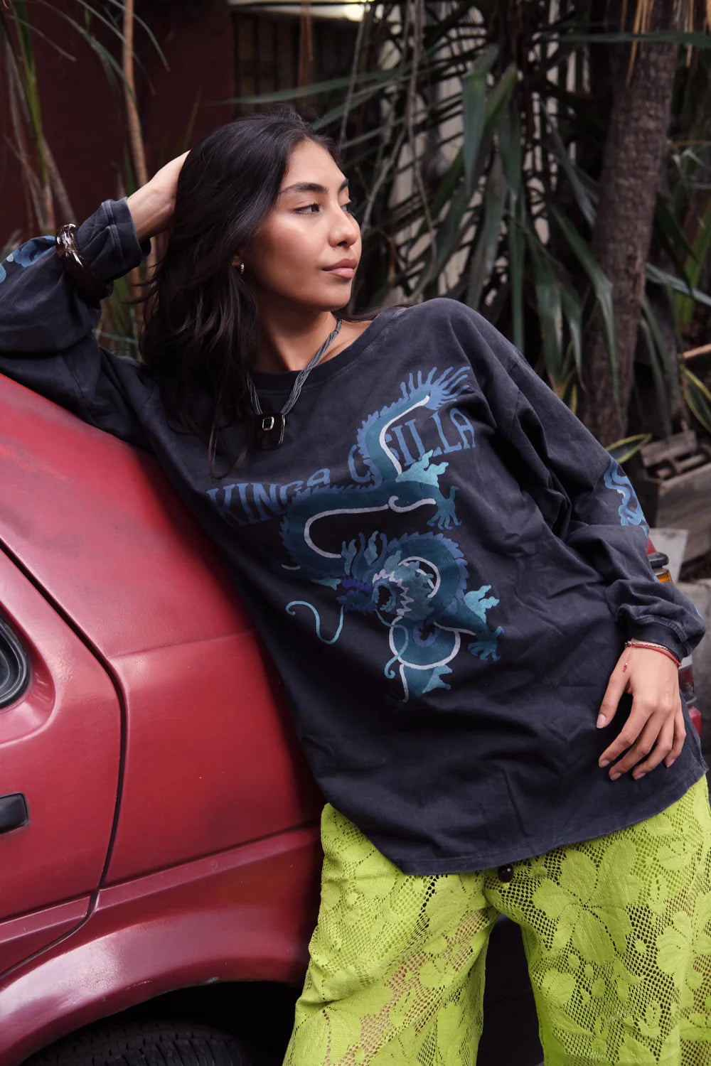 Kinga Csilla Rex Dragon Roses LS Tee