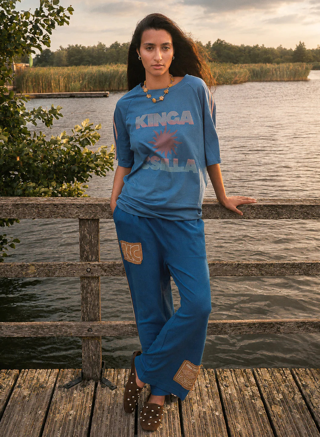 Kinga Csilla Sunset Tee in BLUE