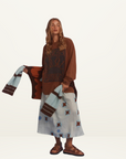 Kinga Csilla Surf Citta Cardigan in BLUE BROWN BURNT ORANGE