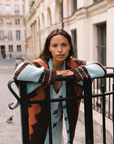 Kinga Csilla Surf Citta Cardigan in BLUE BROWN BURNT ORANGE