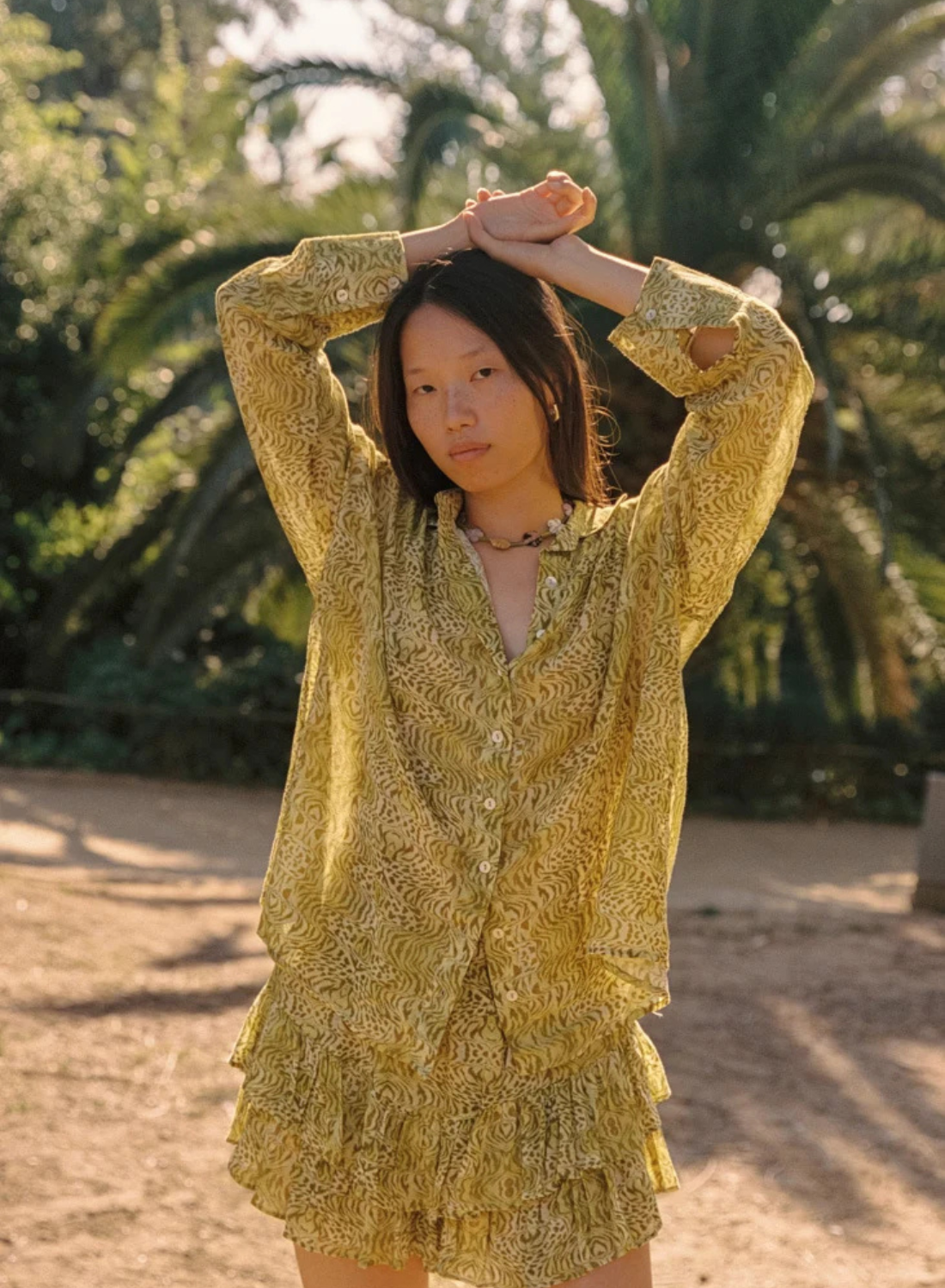 Kinga Csilla Viper Dorata Shirt in Pistachio