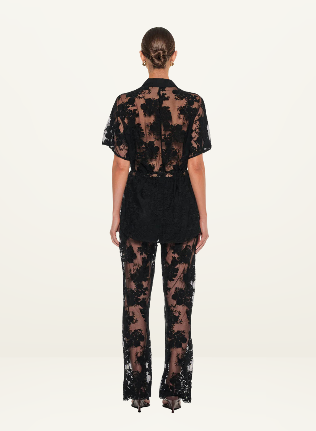 Kivari Jaxon Lace Pant in Black