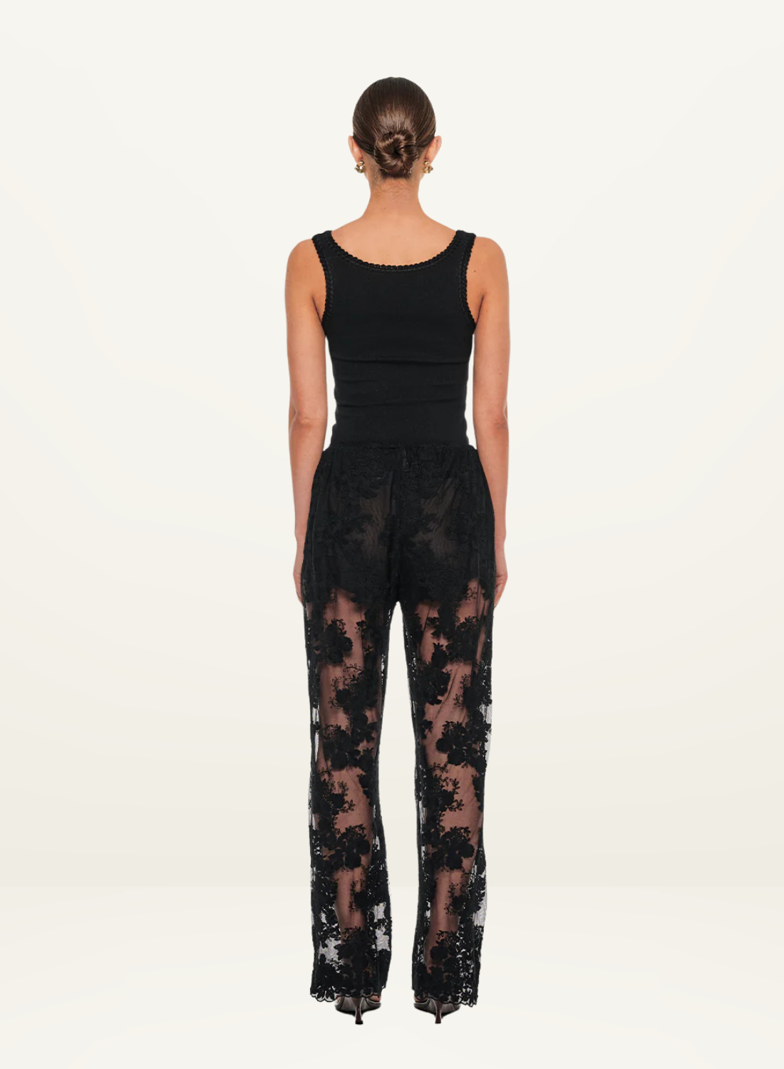 Kivari Jaxon Lace Pant in Black