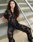 Kivari Jaxon Lace Pant in Black