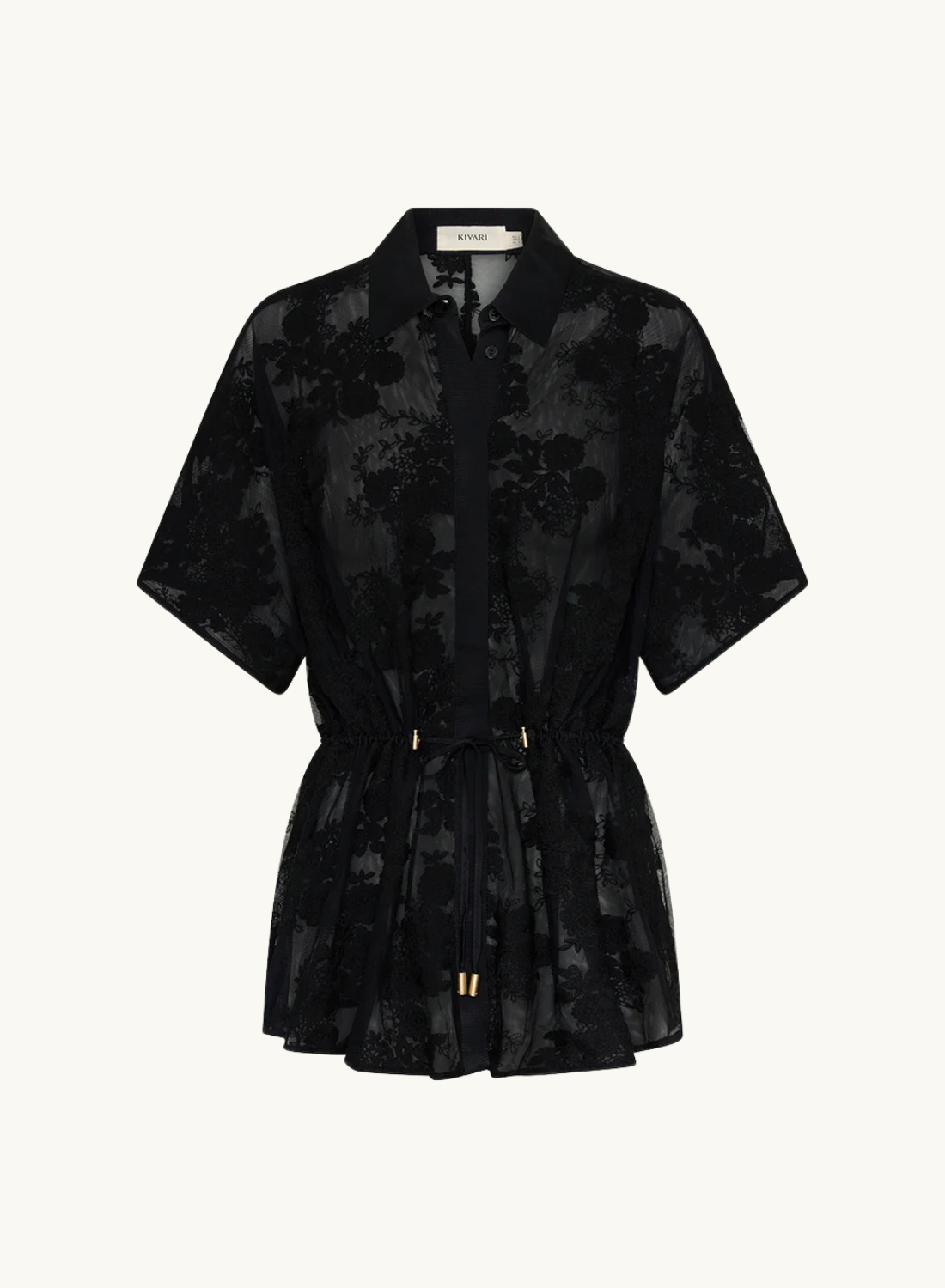 Kivari Jaxon Lace Shirt in Black