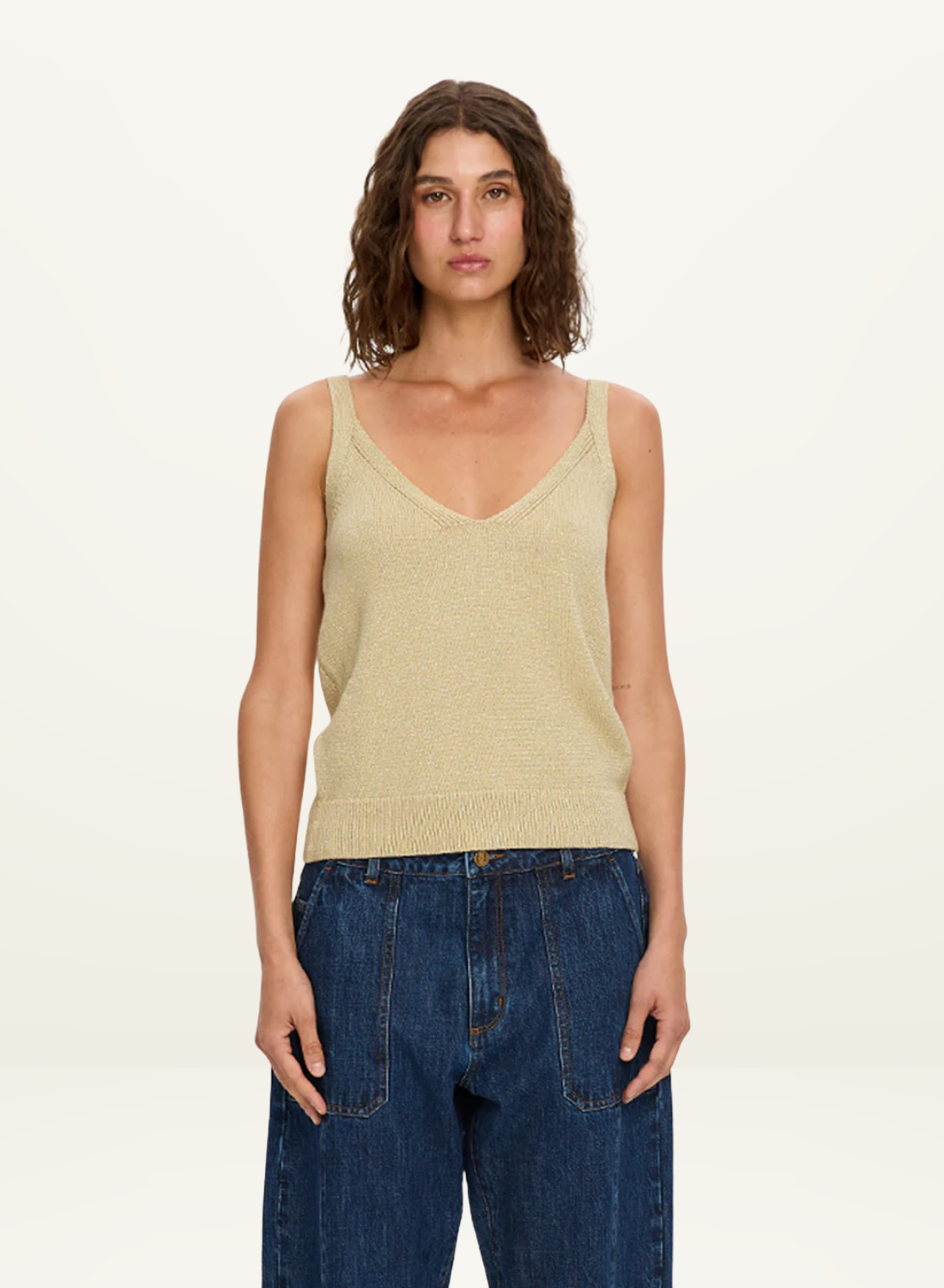 Kivari Brooklyn Knit Cami in GOLD