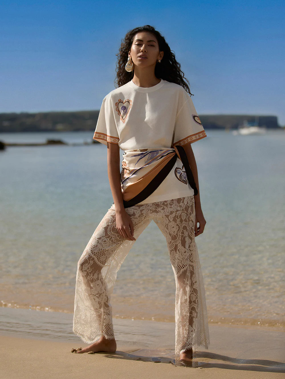 Kivari Marit Oversized Tee in Ivory // COMING SOON