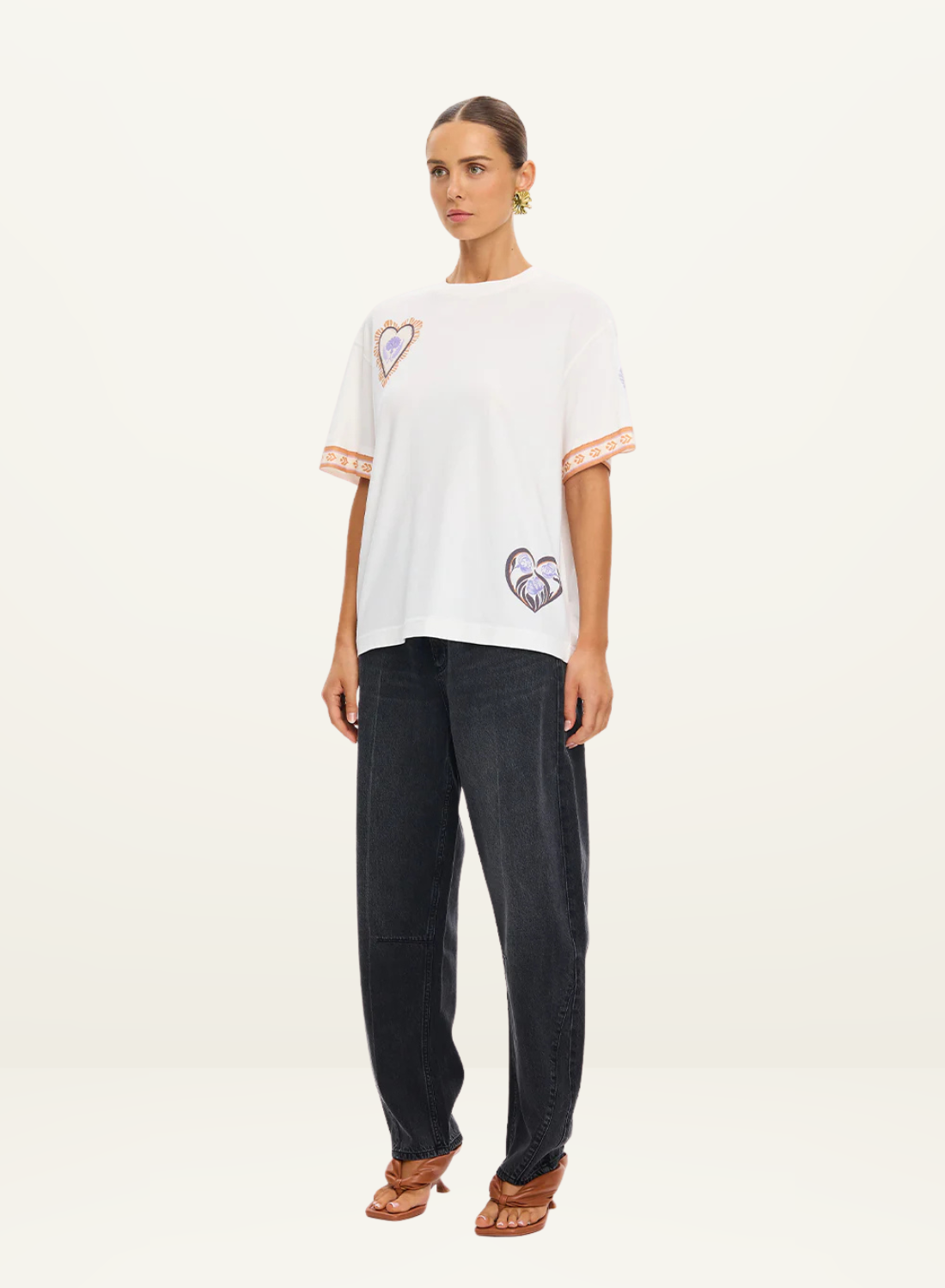 Kivari Marit Oversized Tee in Ivory // COMING SOON