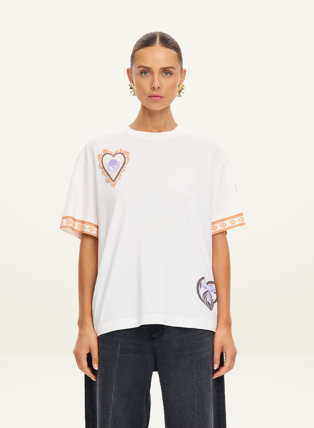 Kivari Marit Oversized Tee in Ivory // COMING SOON