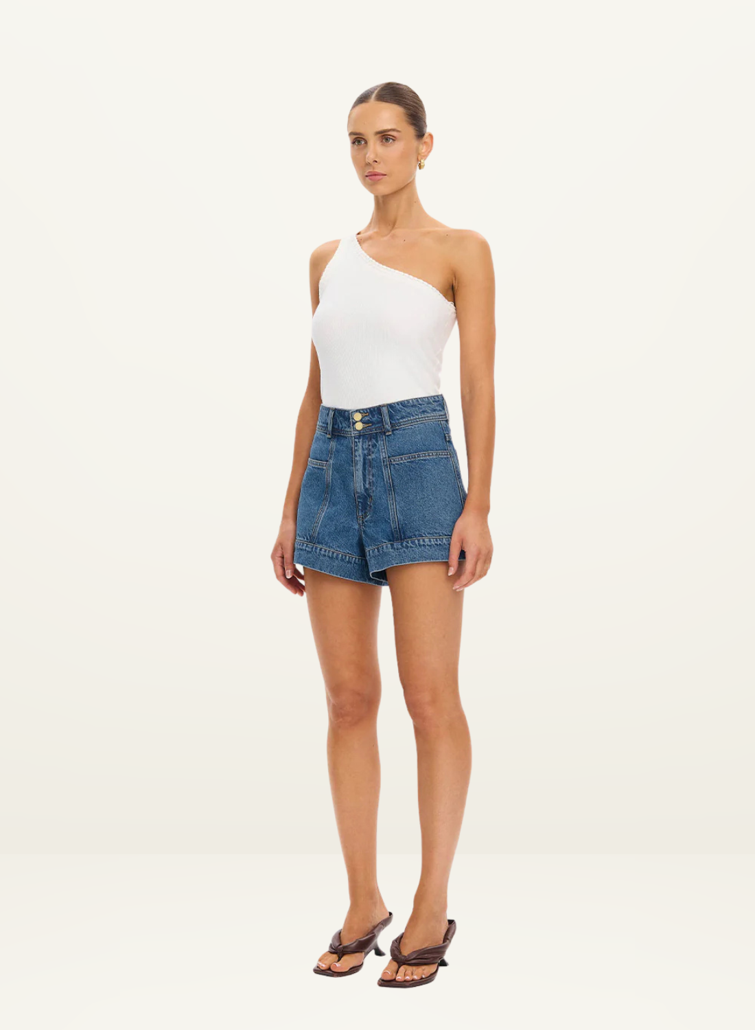 Kivari Rita Denim Short in Blue // COMING SOON