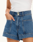 Kivari Rita Denim Short in Blue // COMING SOON
