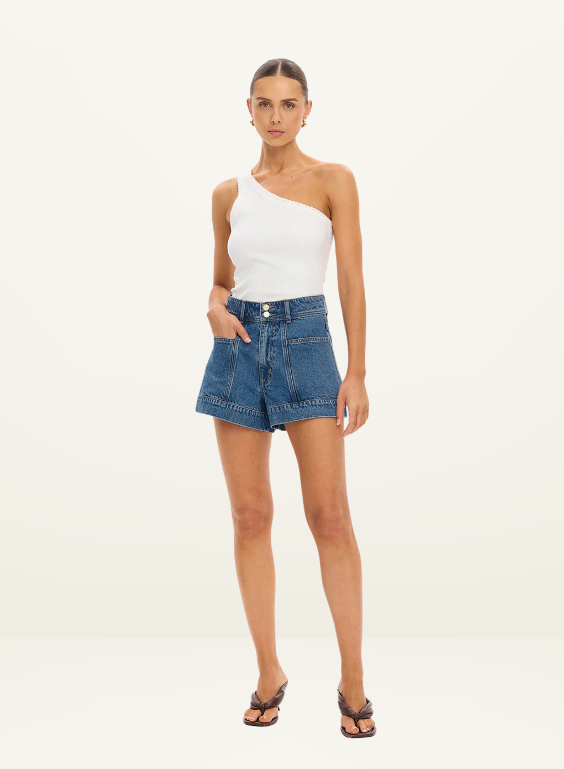 Kivari Rita Denim Short in Blue // COMING SOON