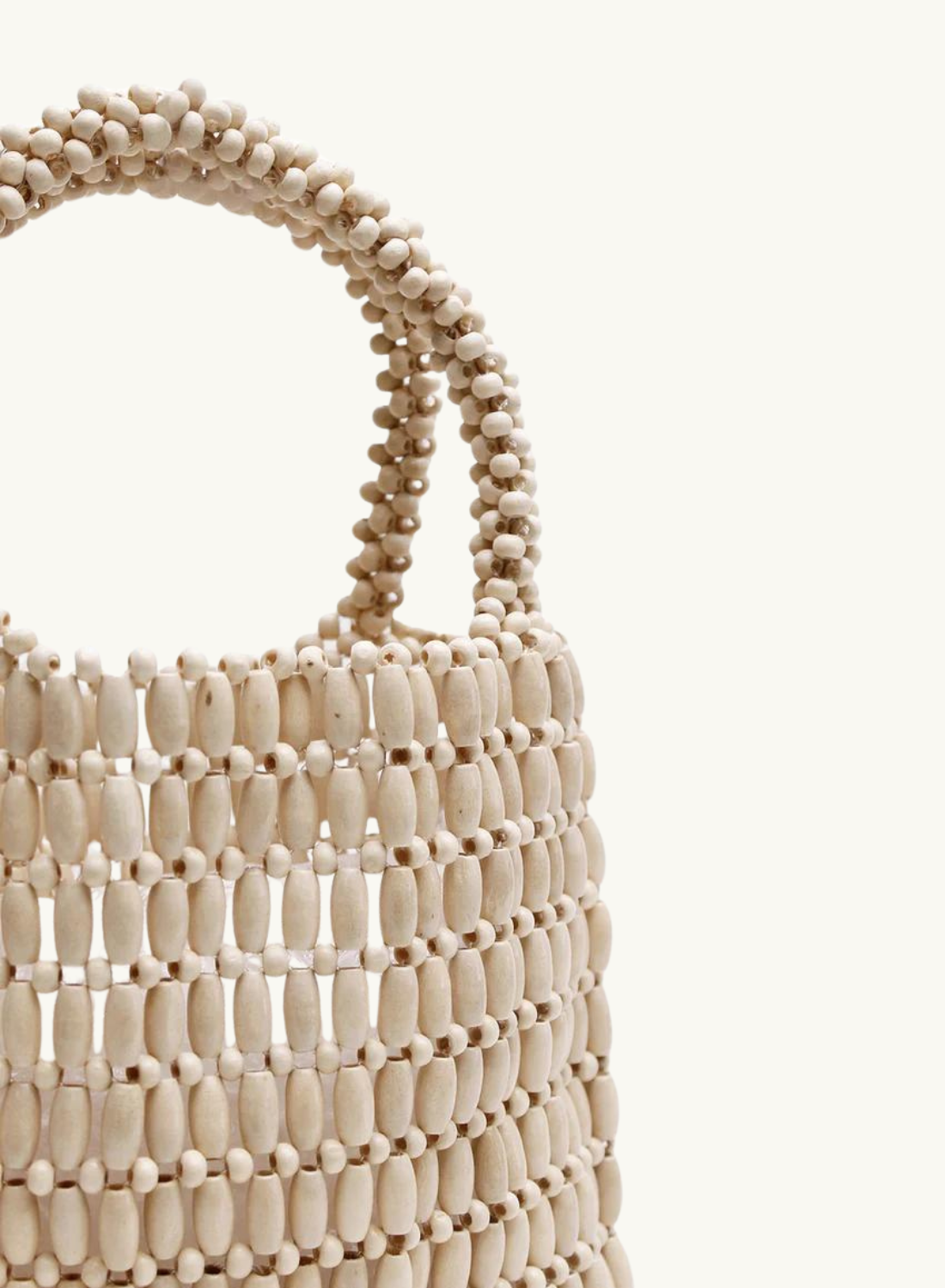 La Tribe Beaded Bag in BONE