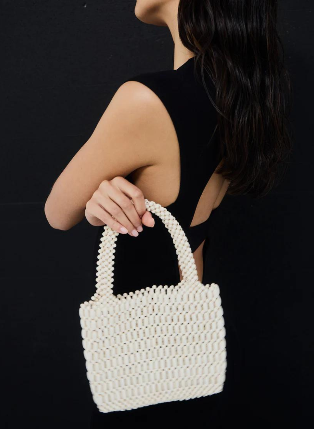 La Tribe Beaded Bag in BONE-La Tribe-Frolic Girls