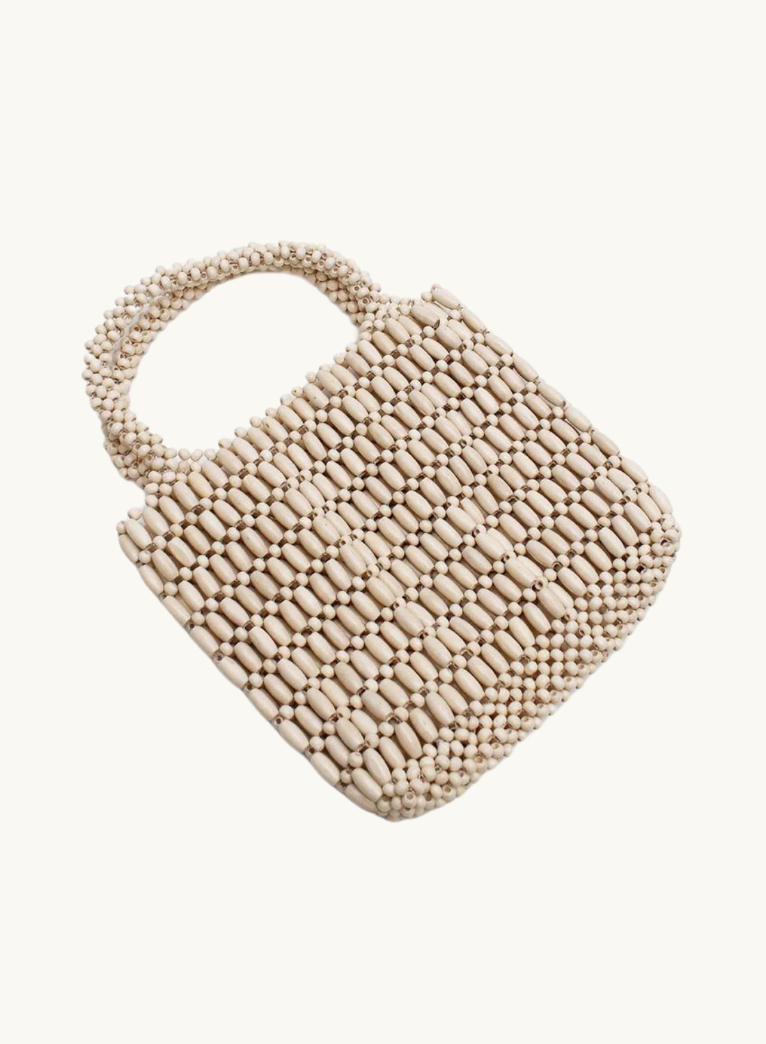 La Tribe Beaded Bag in BONE