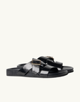 La Tribe Buckle Strap Sandal in Black