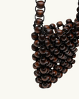 La Tribe Gia Beaded Crossbody Bag in Brown