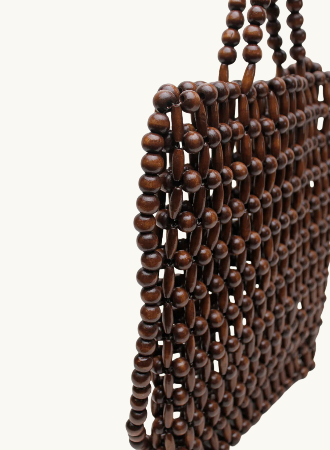 La Tribe Gia Beaded Tote Bag in Brown