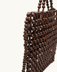 La Tribe Gia Beaded Tote Bag in Brown