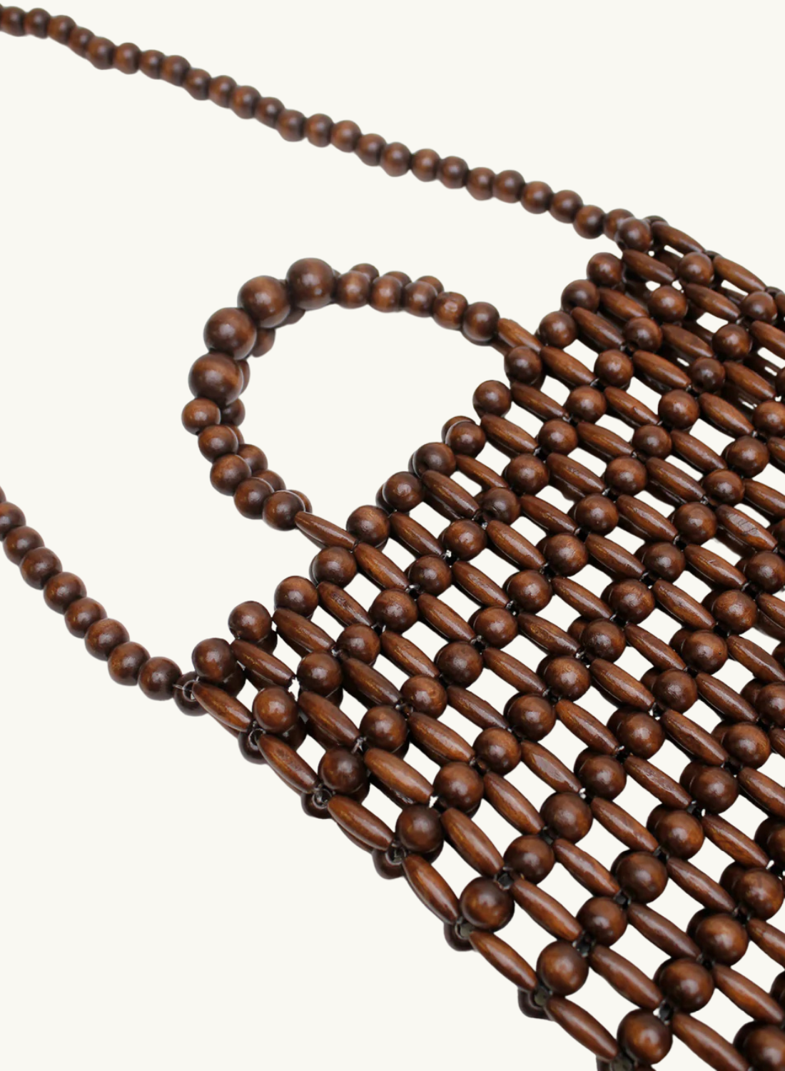 La Tribe Gia Beaded Tote Bag in Brown