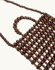 La Tribe Gia Beaded Tote Bag in Brown