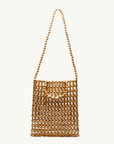 La Tribe Gia Beaded Tote Bag in Natural
