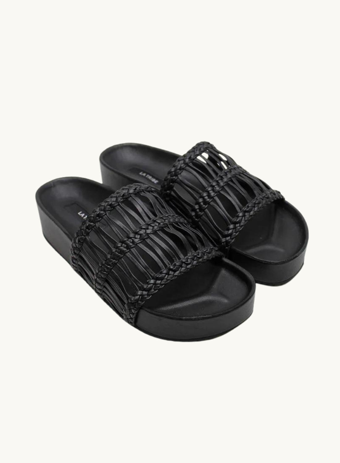 Lou Platform Slide BLACK La Tribe-La Tribe-Frolic Girls