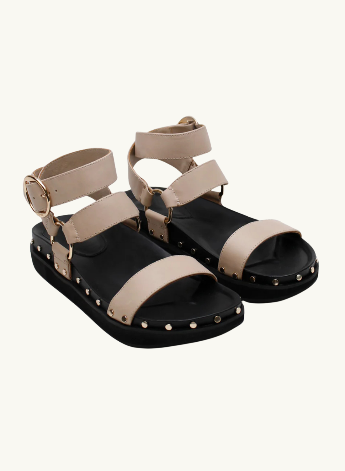 La Tribe Studded Sandal in Nude