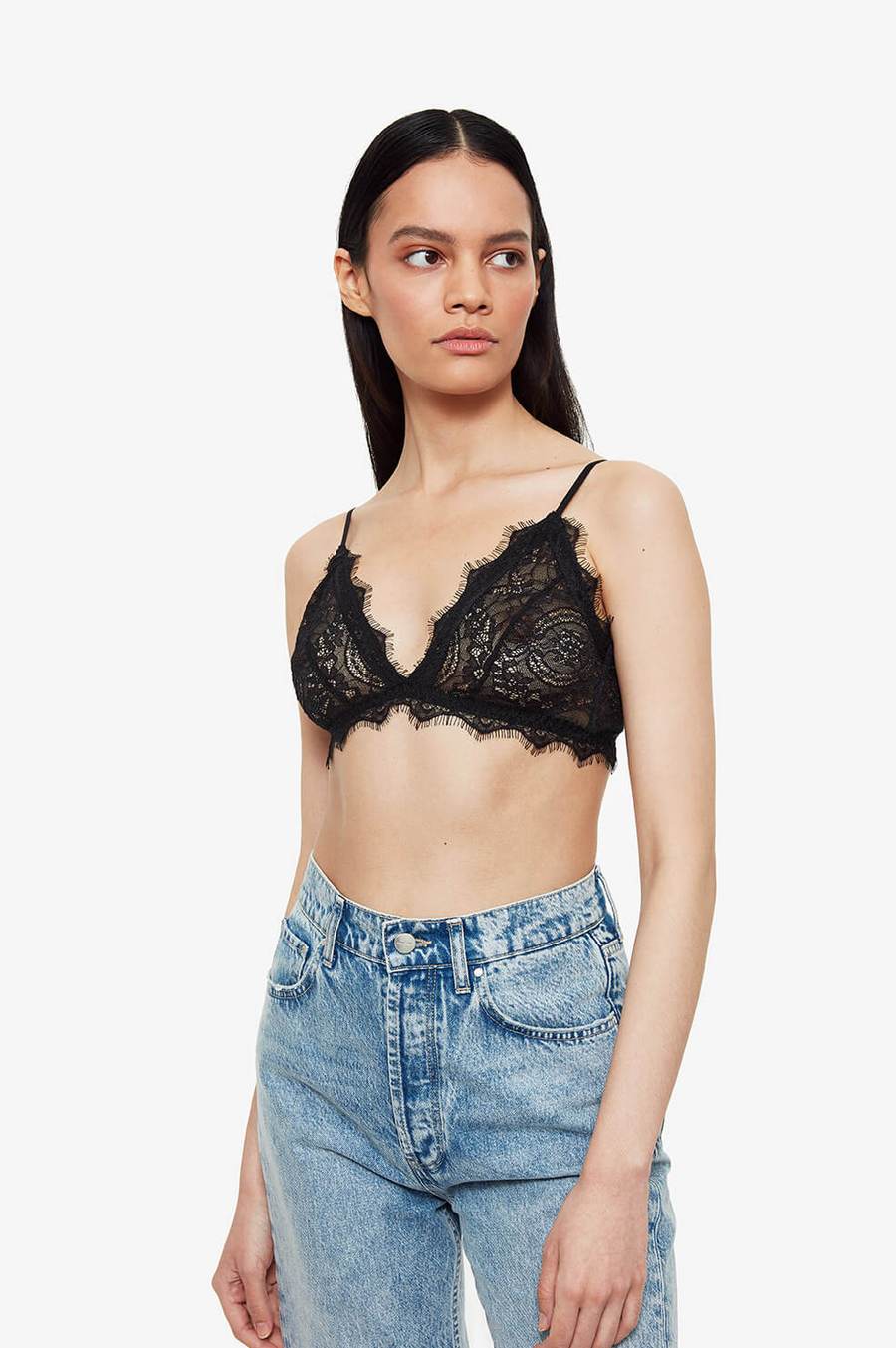 Lace Bra with Trim BLACK Anine Bing-Anine Bing-Frolic Girls