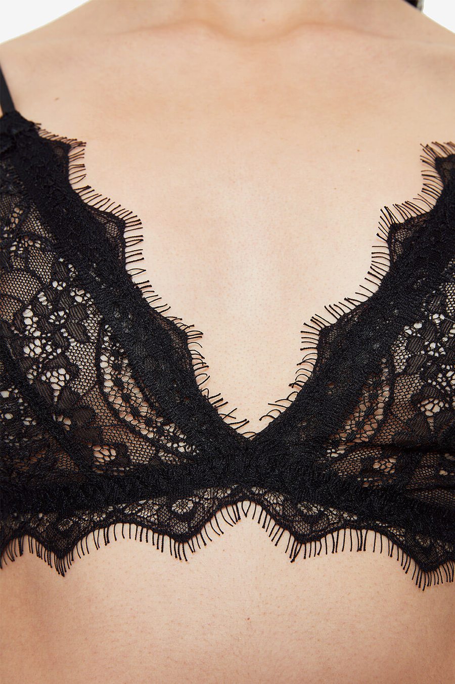 Lace Bra with Trim BLACK Anine Bing-Anine Bing-Frolic Girls