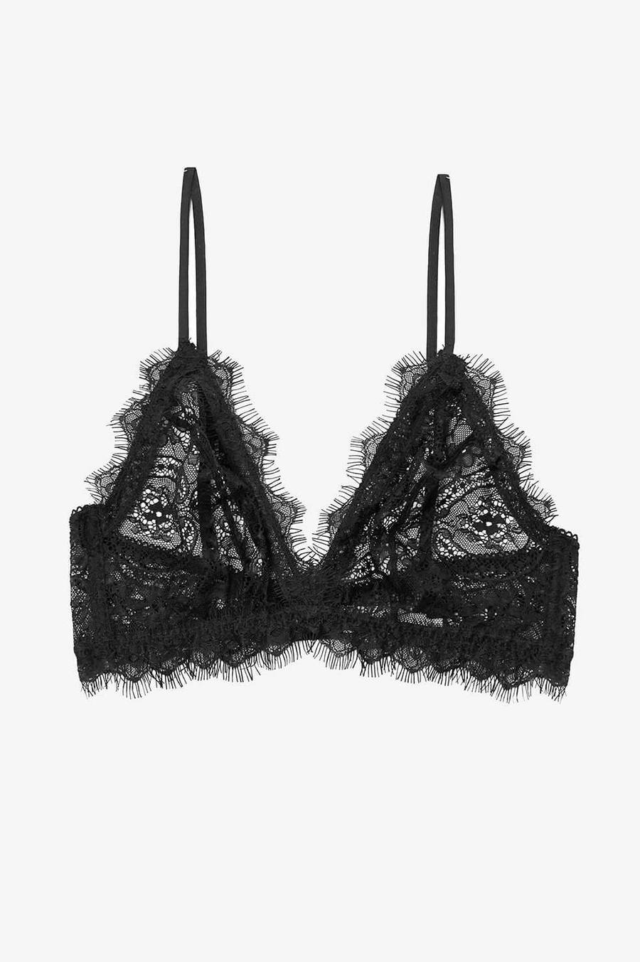 Lace Bra with Trim BLACK Anine Bing-Anine Bing-Frolic Girls