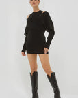 Legacy Knit Combo Dress BLACK Sovere-Sovere-Frolic Girls