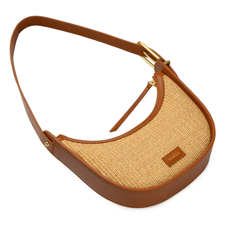 Luna Bag COGNAC RAFFIA Sancia-Sancia-Frolic Girls