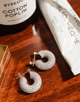 Pave Mini Donut Earrings SILVER Luv Aj-Luv Aj-Frolic Girls