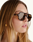 Luv Lou Banks Sunglasses in Moss Tort