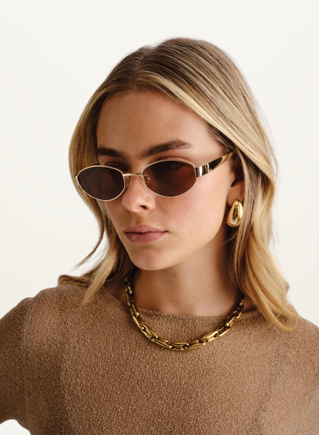 Luv Lou Boston Sunglasses in SHINY GOLD-Luv Aj-Frolic Girls