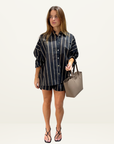 Marle Edie Shirt in BLACK STRIPE