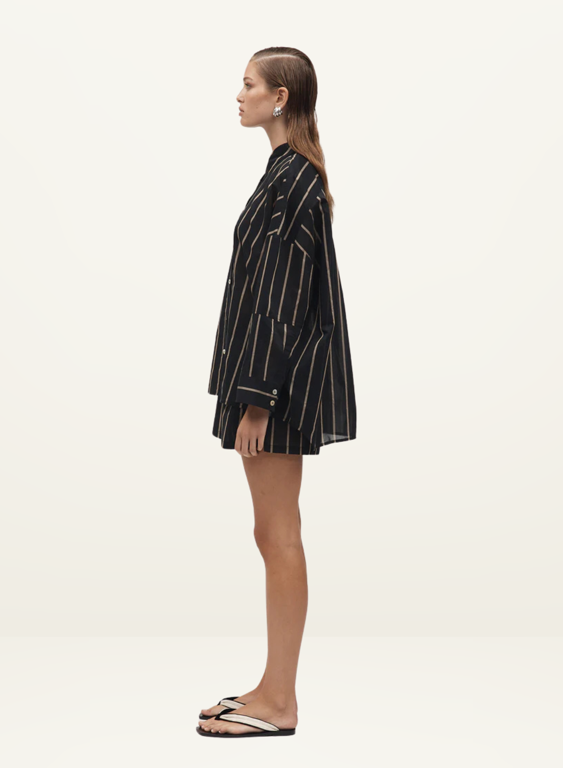 Marle Edie Shirt in BLACK STRIPE