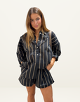 Marle Edie Shirt in BLACK STRIPE