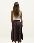 Marle Henry Skirt in CHOCOLATE