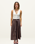 Marle Henry Skirt in CHOCOLATE