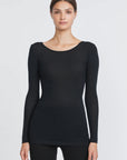 Merino Wool Crew Neck BLACK Skin & Threads-Skin & Threads-Frolic Girls