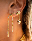 Molten Heart Cascading Studs GOLD Luv Aj-Luv Aj-Frolic Girls