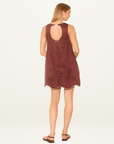 Mon Ren Aleria Mini Dress in Plum Contrast