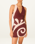 Mon Ren Sierra Mini Dress in Plum Swirl