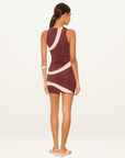 Mon Ren Sierra Mini Dress in Plum Swirl
