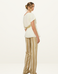 Mon Renn Lotus Top in Cream