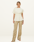 Mon Renn Lotus Top in Cream